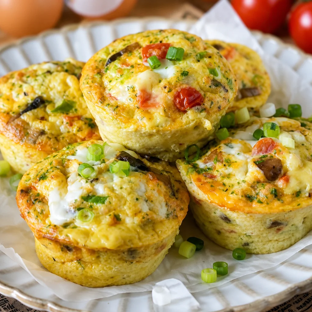 Air Fryer Eier-Muffins mit Hähnchen, ideales Protein-Frühstück aus der Heißluftfritteuse